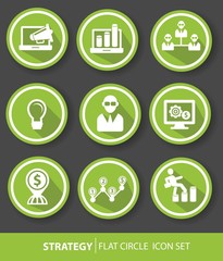 Fototapeta premium Strategy,Business buttons,Green version,vector