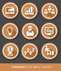 Strategy,Business buttons,Brown version