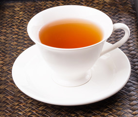 Close up view of a cup of tea