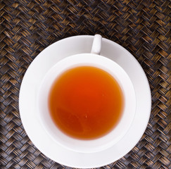 Close up view of a cup of tea
