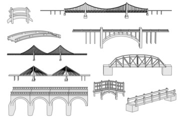 cartoon image of bridges set