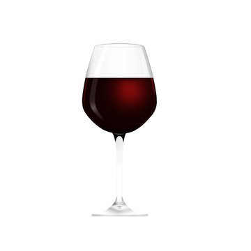 glass of red wine illustration