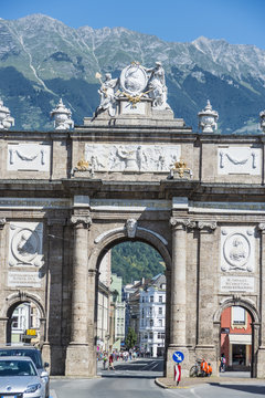 Triumphal Arch in Innsbruck, Austria.