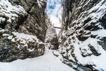 Canyon nella neve