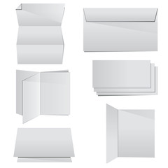 blank letter, paper set