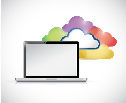 computer cloud computing connection illustration