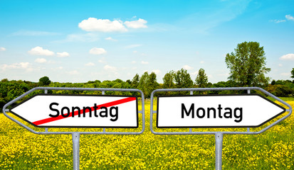 Montag Sonntag