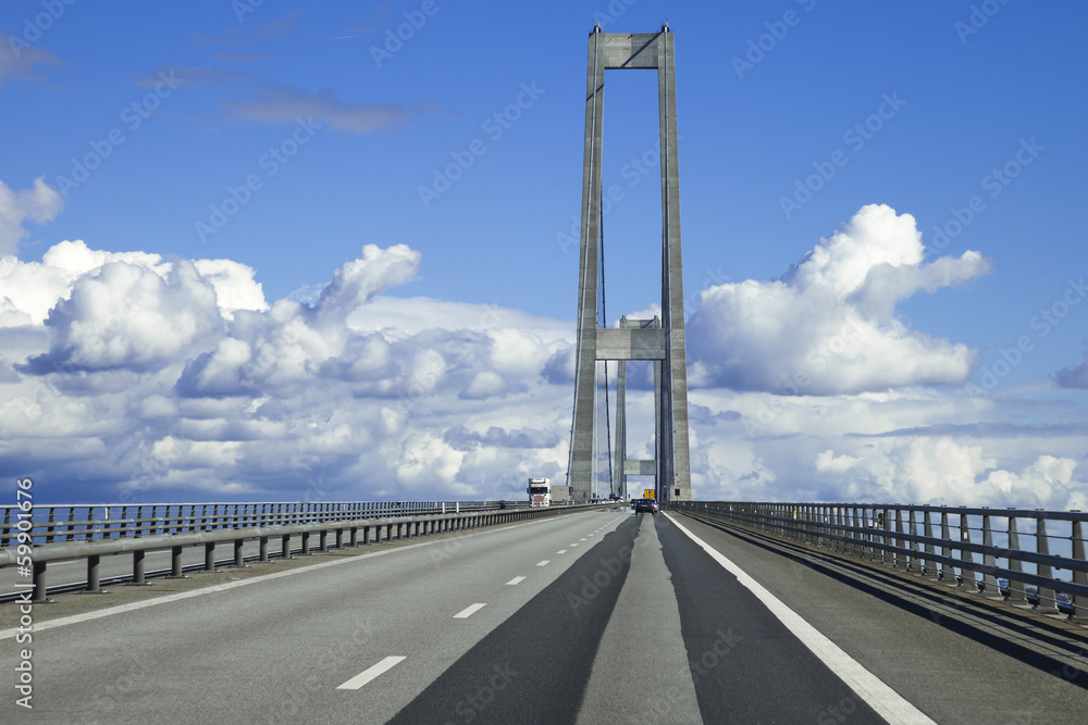 Wall mural the great belt bridge, denmark