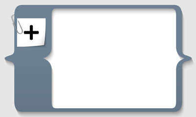 text box for any text with plus sign and paper clip