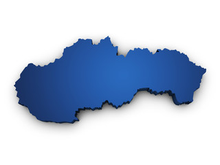 Map Of Slovakia 3d Shape