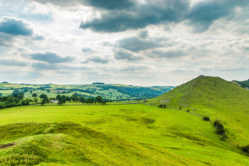 Idyllic hillside view on a sunny day