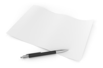 Crumpled Sheet and Pen