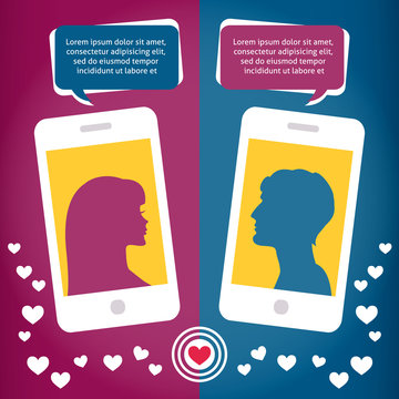 Couple virtual love talking using mobile phone