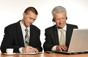 Workers with laptop