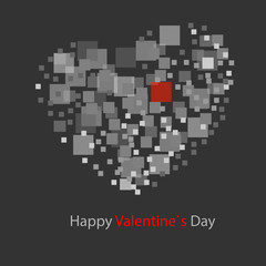 abstract background, square - heart