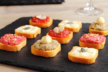 Assortment of canapes