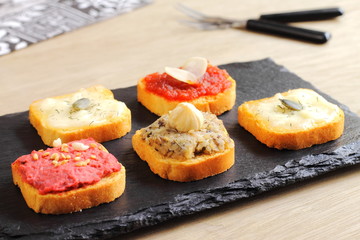 Assortment of canapes