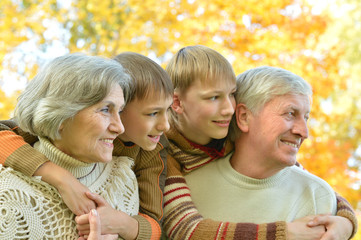 Fototapeta premium Friendly family walking
