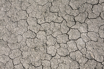 Cracked soil ground