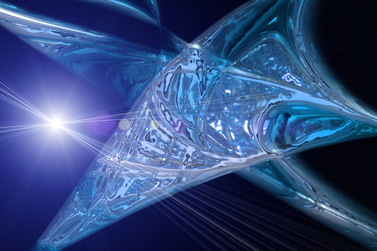 futuristic wave background design with lights