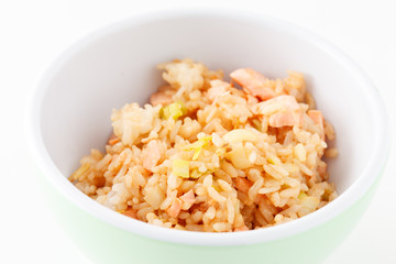 rice with salmon