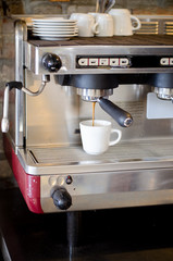 espresso machine in the coffee house