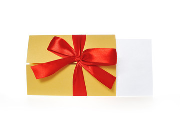 beautiful gift box with a red bow