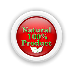 100 percent natural product icon