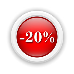 20 percent discount icon