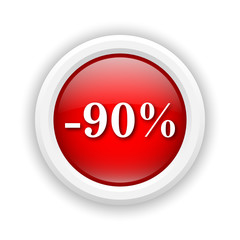90 percent discount icon