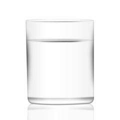 Realistic glass of water illustration