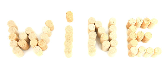 Wine corks isolated on white