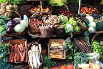 France - vegetable market - obrazy, fototapety, plakaty