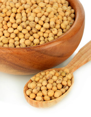 Soy beans isolated on white