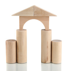 Wood house isolated on white