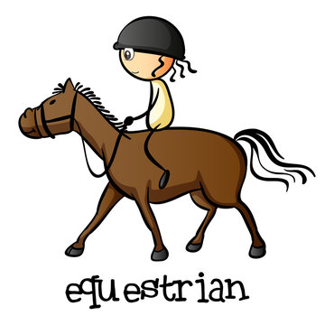 A young girl riding a horse