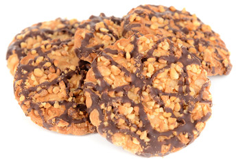 Sweet cookies isolated on white