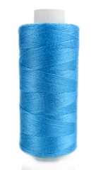 Colored spool of thread isolated on white