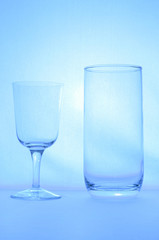 empty two glasses