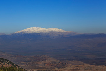 Snow mountain Hermon, Israel