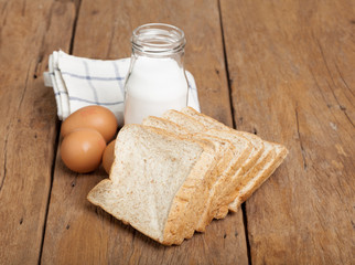 Bread assortment on a wooden table
