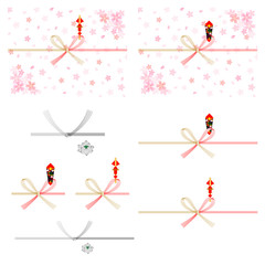 桜　のし紙　背景