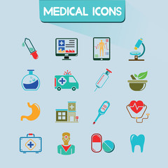 medical icons set, vector set