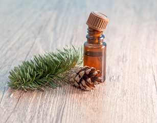 aromatic oil and pine with a bump