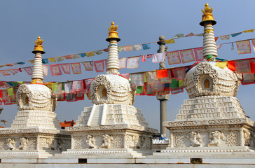 Buddhist stupas near Dazhao Monastery in Hohhot, Inner Mongolia