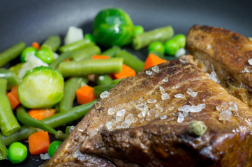 Beef fried with vegetables