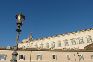 Fototapeta na wymiar View of the Quirinal Palace - Rome - Italy