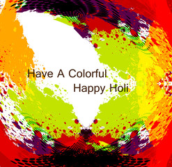 Beautiful grunge colorful holi background illustration