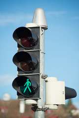 Traffic sign and traffic lamps