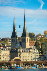 Panoramic view of old town of Lucerne, Switzerland